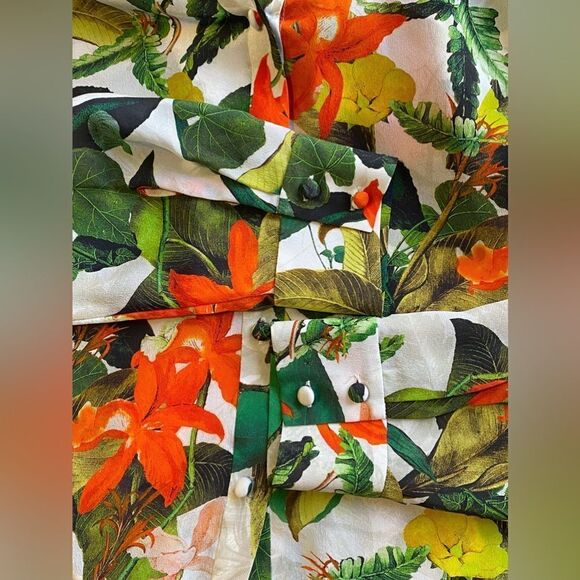 Alice + Olivia Silk Button-Down Shirt size S - Picture 9 of 15